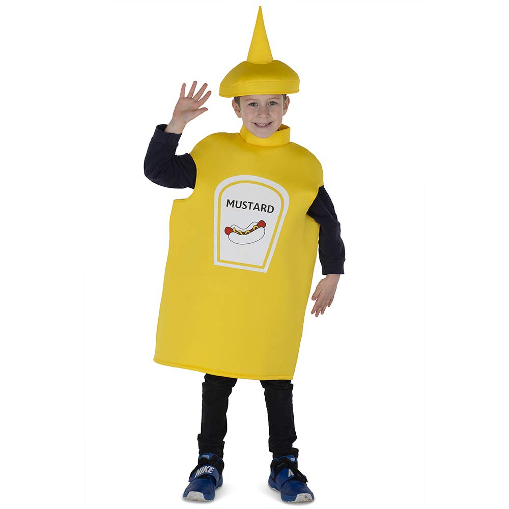 Dress Up America Yellow Mustard Bottle Costume for Kids - Includes Tunic and hat