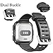 Caramote Compatible for Versa Bands with Case, Resilient Protective Case with Accessory Strap Compatible for Versa Fit bit Versa/Versa Lite/Versa SE/Versa 2 Smart Fitness Watch (Black)