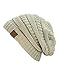 Thick Slouchy Knit Unisex Beanie Cap Hat,One Size,Biege