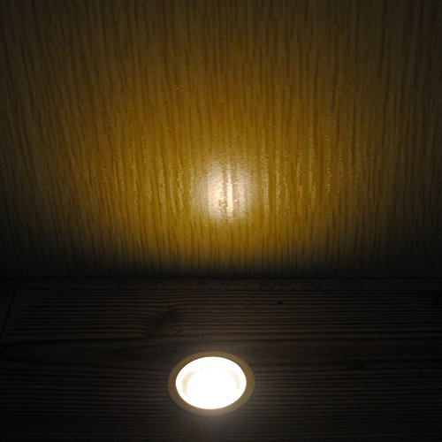 FVTLED Low Voltage LED Deck Light Waterproof Outdoor Garden Yard Decor Lamps Recessed Wood Decking Stair Landscape Pathway LED Step Lighting, Warm White