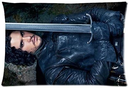 Game Of Throne Jon Snow Custom Zippered Pillow Cases Soft And Confortable 20x30 (Twin Sides)