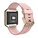 Simpeak Sport Band Compatible with Fitbit Blaze Smartwatch Sport Fitness, Silicone Wrist Band with Meatl Frame Replacement for Fitbit Blaze Men Women, Large, Pink Band with Frame