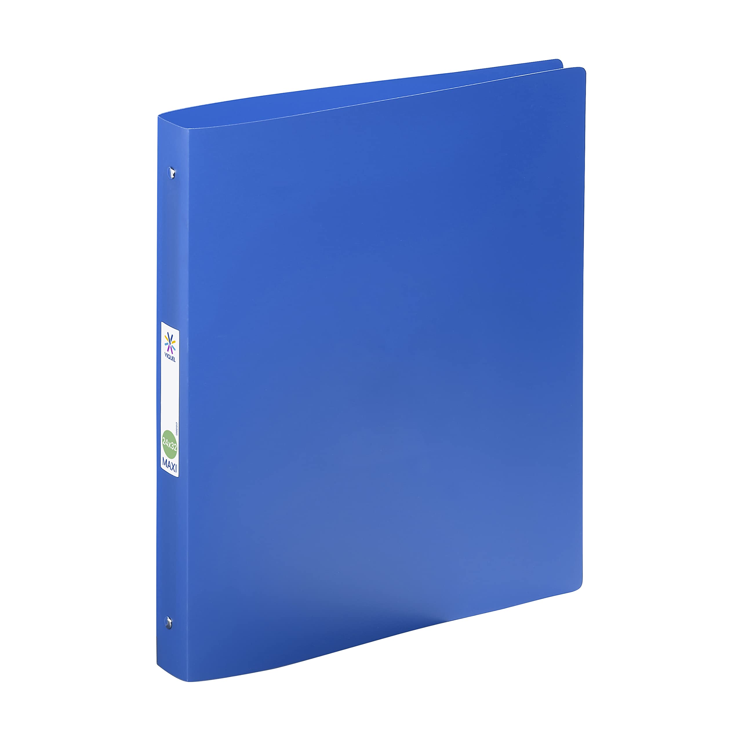 Viquel - Large Flexible Binder 24 x 32 cm Made of Recycled Essential Plastic - Label on the Back - Made in France - Blue