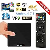 ESHOWEE W95 Android 7.1 TV Box amlogic Quad Core 64 Bit 1 GB Ram 8 GB ROM 4K UHD WiFi &amp; LAN VP9 DLNA H.265