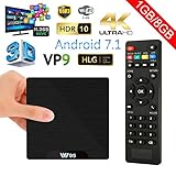 ESHOWEE W95 Android 7.1 TV Box amlogic Quad Core 64 Bit 1 GB Ram 8 GB ROM 4K UHD WiFi & LAN VP9 DLNA H.265