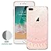 iPhone 8 Plus Case, ESR Slim Fit Floral Totem Clear Case [Anti Scratch PC Back with Soft Bumper][Supports Wireless Charging] Transparent Protective Case for iPhone 8 Plus(Pink Manjusaka)