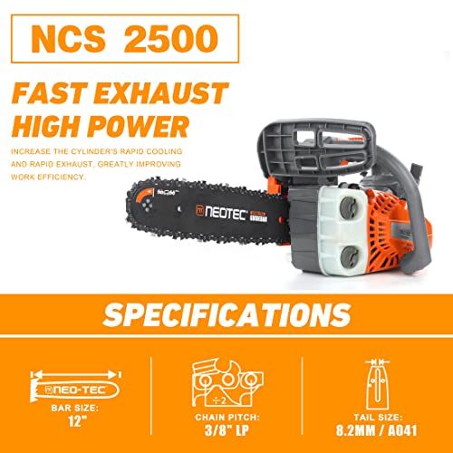 NEO-TEC 12 Inch Top Handle Gas Chainsaw 25.4cc 2-Stroke Portable Small Gas photo 8