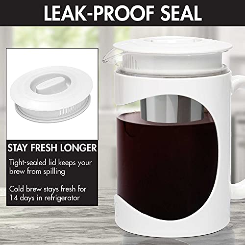 Primula Burke Deluxe Cold Brew Iced Coffee Maker, Comfort Grip Handle