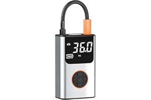 OFISPEED Tire Inflator Portable Air Compressor, Bike Pump, 150PSI Air Pump for Car Tires with Digital Tire Pressure Gauge and Auto Shut-Off, Air Compressor for Bicycle, Motorcycle, Compact Car, Ball(Silver)