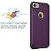 Tekcoo for iPhone 8 Case, Tekcoo iPhone 7 Cute Case, [Tbaron Series] Bumper Case Shock Absorbing Hard Hybrid Slim Thin Cute Cover [Scratch Proof] Plastic Shell + TPU Rubber Inner [Purple/Black]