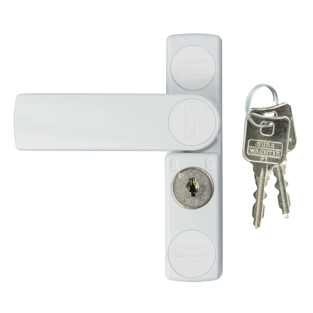 BURG-WÄCHTER Winsafe WS 11 W SB window lock, 1 piece, 142 x 24 x 35 mm, white
