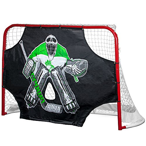 Crown Sporting Goods 72" x 48" Green Skull Sniper Ice Hockey Practice