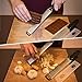 LEMCASE Lemon Zester and Cheese Grater - Citrus, Parmesan, Chocolate, Nutmeg, Garlic, Ginger - Silicone Handle and Stainless Steel Blades with Protective Cover | Black (2 Piece Set)