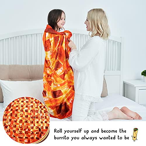 CASOFU Burritos Blanket, Apple Pie Blanket, Food Flour Tortilla Throw  Blankets, Soft and Comfortable Giant Rou