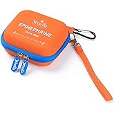 weefla Empty Hard-Shell Carry Box for Neffy or Auvi Q, Travel Carrying Case Holder for 2 Pack Auvi Q Type Epi Pens, High-Visibility, Splash Resistant, Compact Size for Allergy Sufferers (Blue)