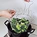 304 Stainless Steel Foldable Steam Rinse Strain Fry Basket Strainer Net Kitchen Cooking Tool for Fried Food or Fruits