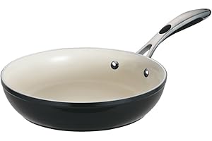 Tramontina Gourmet Ceramica Deluxe Aluminum Frying Pan, Non Stick Skillet with Ceramic Interior, 10-inch, Metallic Black, Mad