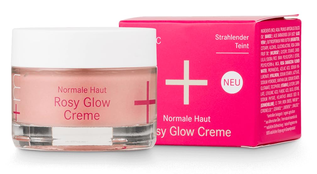 i+m Naturkosmetik i+m® Rosy Glow Cream 30 ml · Organic Face Cream with Instant Effect · Glow Booster Rose Cream · Light Day Care for Mature Skin with Rose Hip Oil · Anti Redness Skin Booster