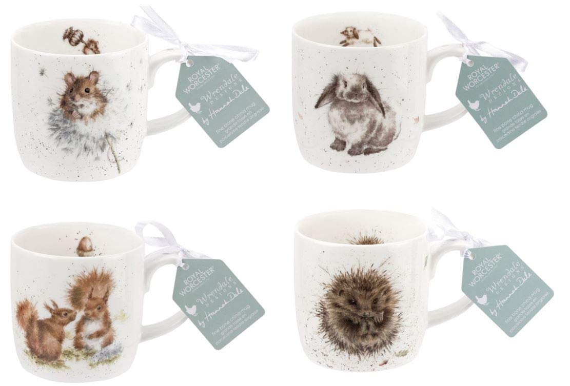 Wrendale Designs Small Country Animals Mug Set of 4 Mugs