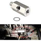 Stainless Steel Hydraulic Oil Pressure Sensor Tee 1/8 NPT Female to 1/8 NPT Male with 1/8 NPT Gauge Port Adapter Turbo Supply