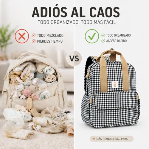 ANCRIVE Waterproof Baby Carriage Backpack with Changing Pad, Baby Carriage Backpack with 7 Compartments and 9 Pockets, Ideal for Hospital Maternity, Walks and Travel, Diaper Backpack for Mom and Dad