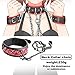 Bed Restraints for Sex,SAMMOR 6 Pcs BDSM Toys Leather Bondage Kit Sets for Couple-S&M Sex Bandage System for Beginner(Red)