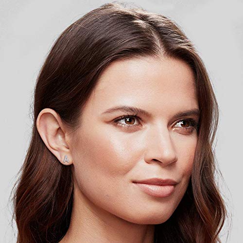 4 PAVOI+Sterling+Simulated+Earrings+Alphabet