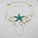Bodermincer Summer Beach Style Bohemia Wedding Flower Head Wreath for Woman Party Mermaid Sea Star Starfish Decorations Charm Hairbands Mermaid Hair Accessories Mermaid Costume (Starfish Necklace)