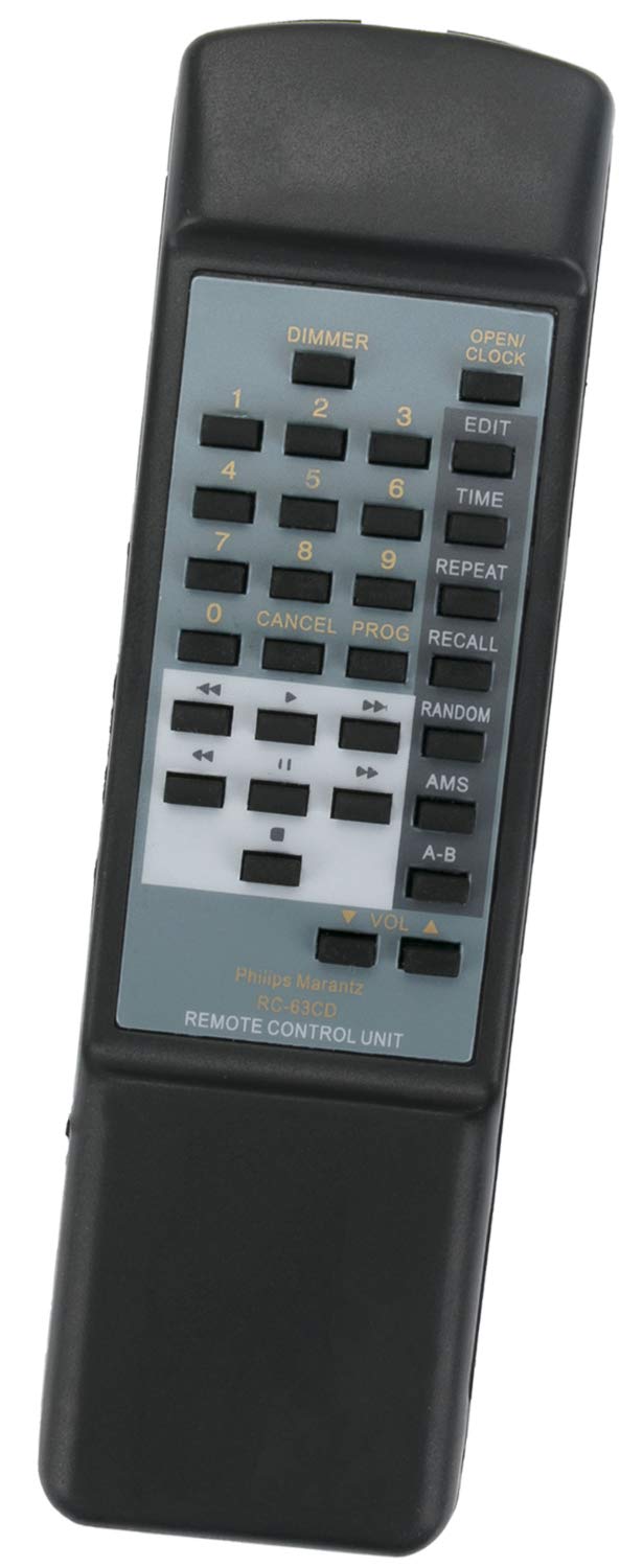 ALLIMITY RC-63CD Remote Control Replace fit for Philips Marantz CD Player CD-63SE CD-67 CD-67SE CD63SE CD67SE CD7300 RC48CD CD12LE CD-12LE CD-11LE CD-624 CD-63SE CD-67SE CD-7300 CD67