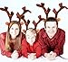 3 Reindeer Pack Deluxe Plush Christmas Reindeer Antlers (Feels Real to The Touch) by Bottles N Bags