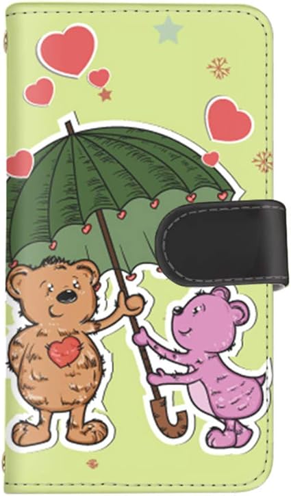 Amazon スマ通 Iphonexr Iphone Xr 国内生産 ミラー スマホケース 手帳型 Apple アップル アイフォン テンアール C グリーン テディベア イラスト ハート Vc 779 スタンド 通販