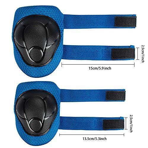 image for CRZKO Kids Protective Gear, Knee Pads and Elbow Pads 6 in 1 Set with W