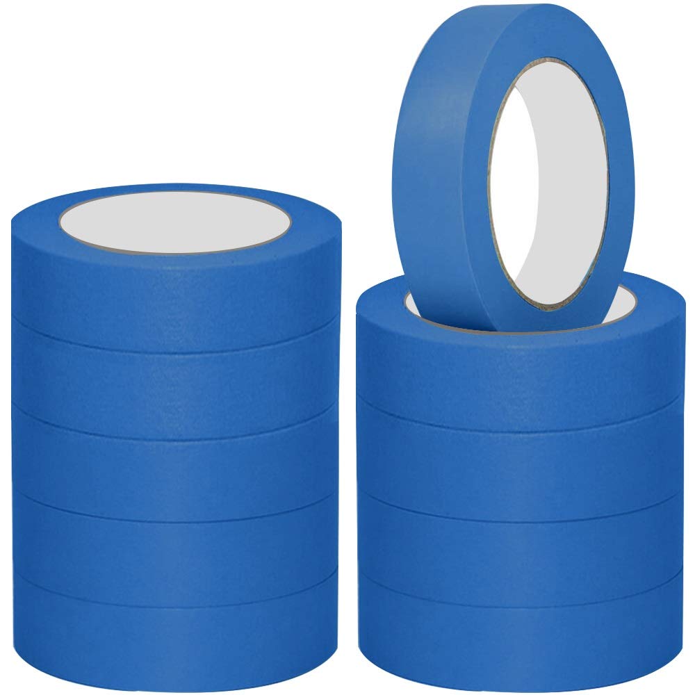 NORTHERN BROTHERS Masking Tape for Painting Blue Tape Painters Tape Painting Tape for Artist Indoor Decorating Tape 24 mm x 20M, 10 Rolls