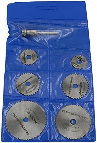 Your Supermarket 7PCS HSS Rotary Circular Saw Blades Tool Cutting Discs 3.2mm Mandrel