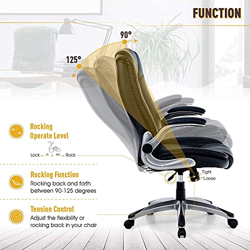 Ergonomic Executive Office Chair High Back Home Office Desk Chairs PU