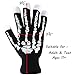Skeleton Led Gloves, DUZCLI Flashing Finger Light Up Gloves - Kids and Adult Size with Extra Batteries - for Rave, Halloween, Party Light show, Concerts, Disco, Party ,Skeleton,L(Adult-Over 10 Year old)
