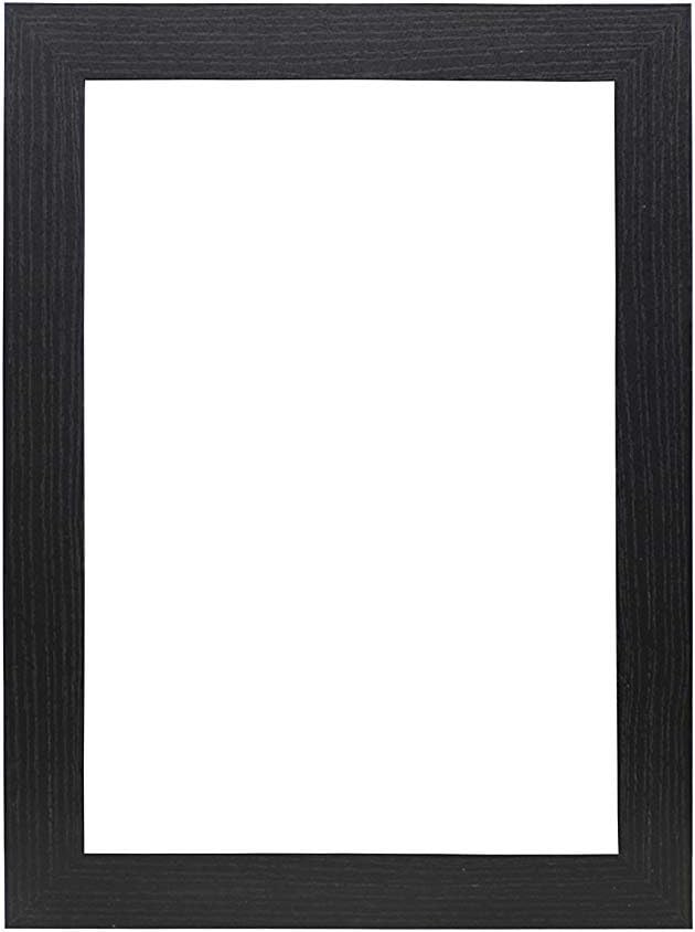 Wrapped MDF Picture/Photo/Poster frame with Perspex Sheet - Moulding 30mm Wide and 15mm Deep - (50 x 70cm) Black 19.6" x 27.5"