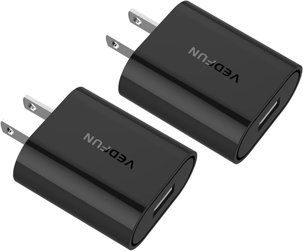[2-Pack] Quick Charge 3.0 Wall Charger, VEDFUN Fast Charger for LG G5 G6 V20, Samsung Galaxy S8/S8 Plus, HTC U11, ZTE Axon 7, ASUS ZenFone 3/Deluxe/Ultra and Other QC 3.0/2.0 Supported Phones