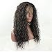 Long Loose Curly Lace Front Wigs Dark Brown afro wig curly synthetic lace front wigs brown curly wig kinky lace front wigs 24inch (Dark Brown)