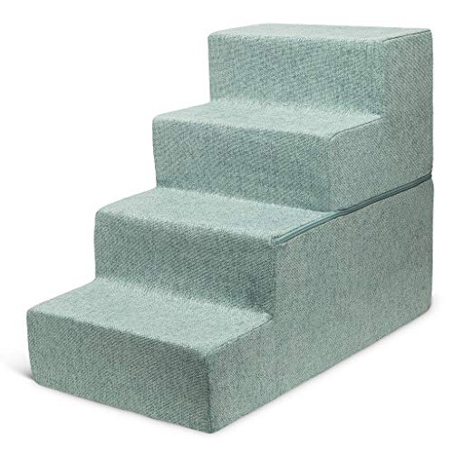 Best Pet Supplies Dog Stairs & Steps - Foam Steps for Small Dogs & Cats, Non-Sl…