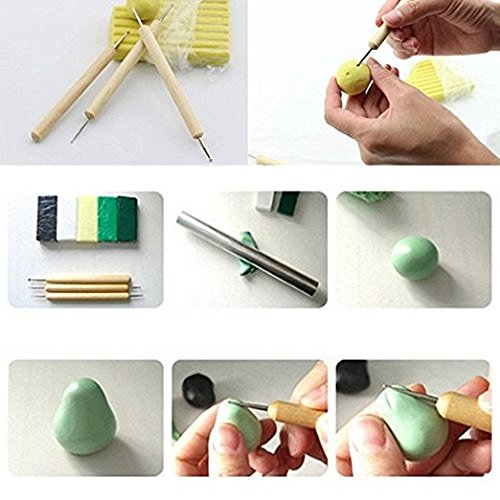 COMIART Ball Styluses Tool Set for Embossing Pattern Clay Sculpting