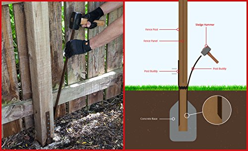 Post Buddy Pack of 6 Lumber Fence Post Repair Stakes (To Fix 3 Broken Posts)