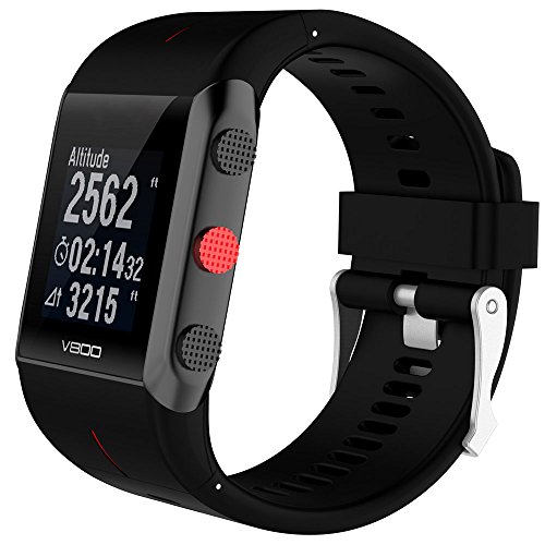 QGHXO Band for Polar V800, Soft Adjustable Silicone Replacement Wrist Watch Band for Polar V800 GPS Sports Watch (No Tracker) (BK) - Thumbnail 2