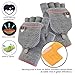 Heating Gloves,Gallity Women Men USB Heated Mitten Half Finger Winter Warm Knit Hand Gloves with Covers (A)