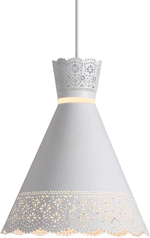 Pendelleuchte Aus Weiss Metall Shabby Chic Hangeleuchte E14 Spitzenkante Lochmuster Landhaus Deckenleuchte Fur Wohnzimmer Esstisch Schlafzimmer Esszimmer Untergeschoss F24cm Amazon De Beleuchtung