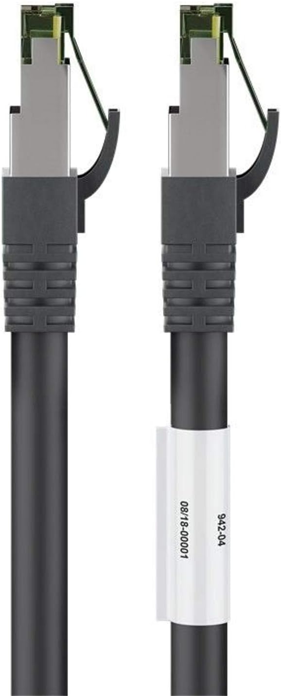 Goobay CAT 8.1 Patch Cable, S/FTP (PiMF) Cable, Black, 1 Metre - Image 3