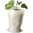 Frjjthchy 500 Piece Biodegradable Non-Woven Nursery Grow Bags Seedling-Raising Bags White (3.54x4.33 in)