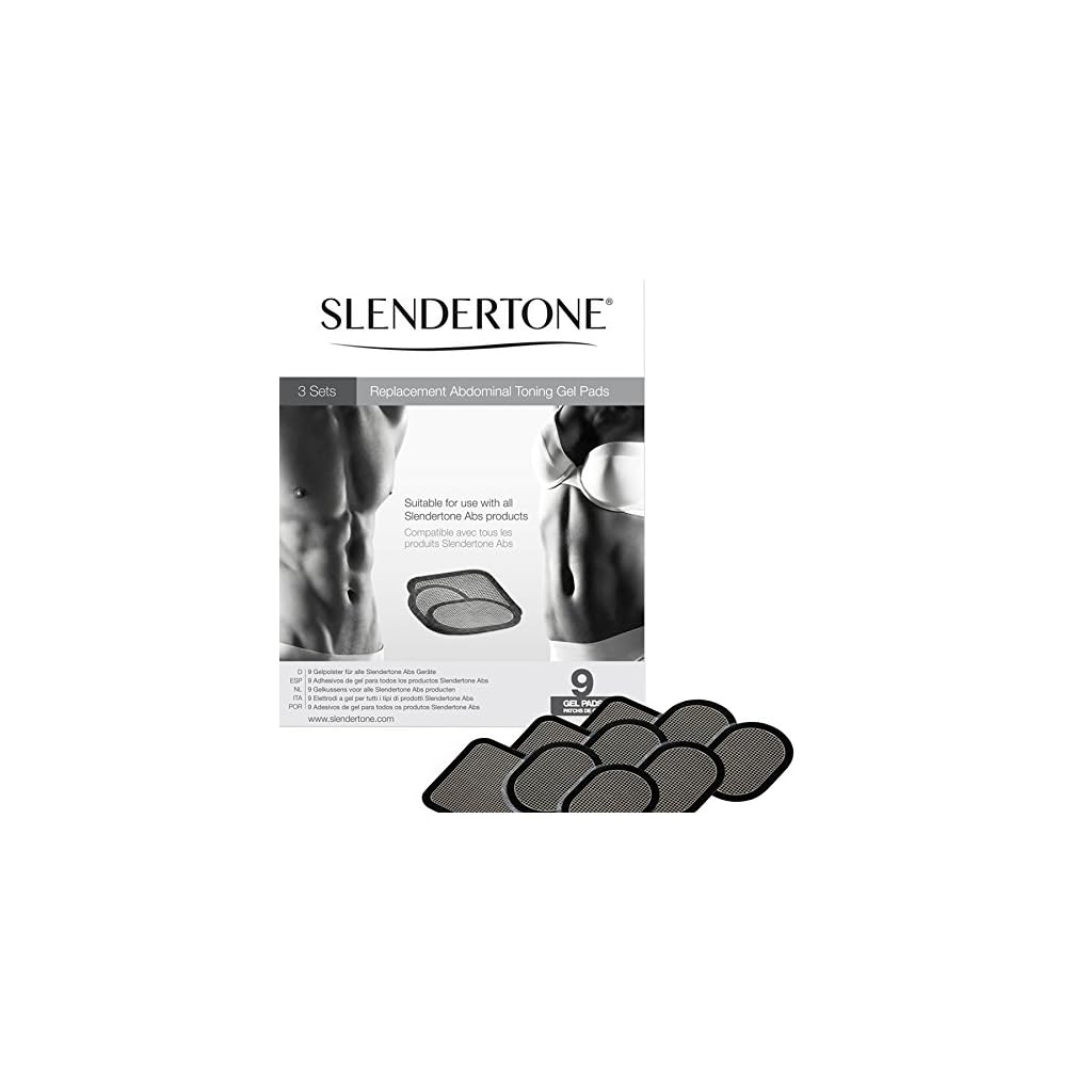 Slendertone Replacement Gel Pads for All Slendertone Abdominal Belts, 3
