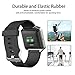 SKYLET Compatible with Fitbit Blaze Bands for Men, Silicone Replacement Bands Breathable Sport Strap Compatible with Fitbit Blaze Fitness Watch with Frame Women Men Black
