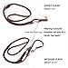 Multi Function 8ft Leather Dog Leash, Genuine Leather Hands Free Leash for Small, Medium and Large Dogs